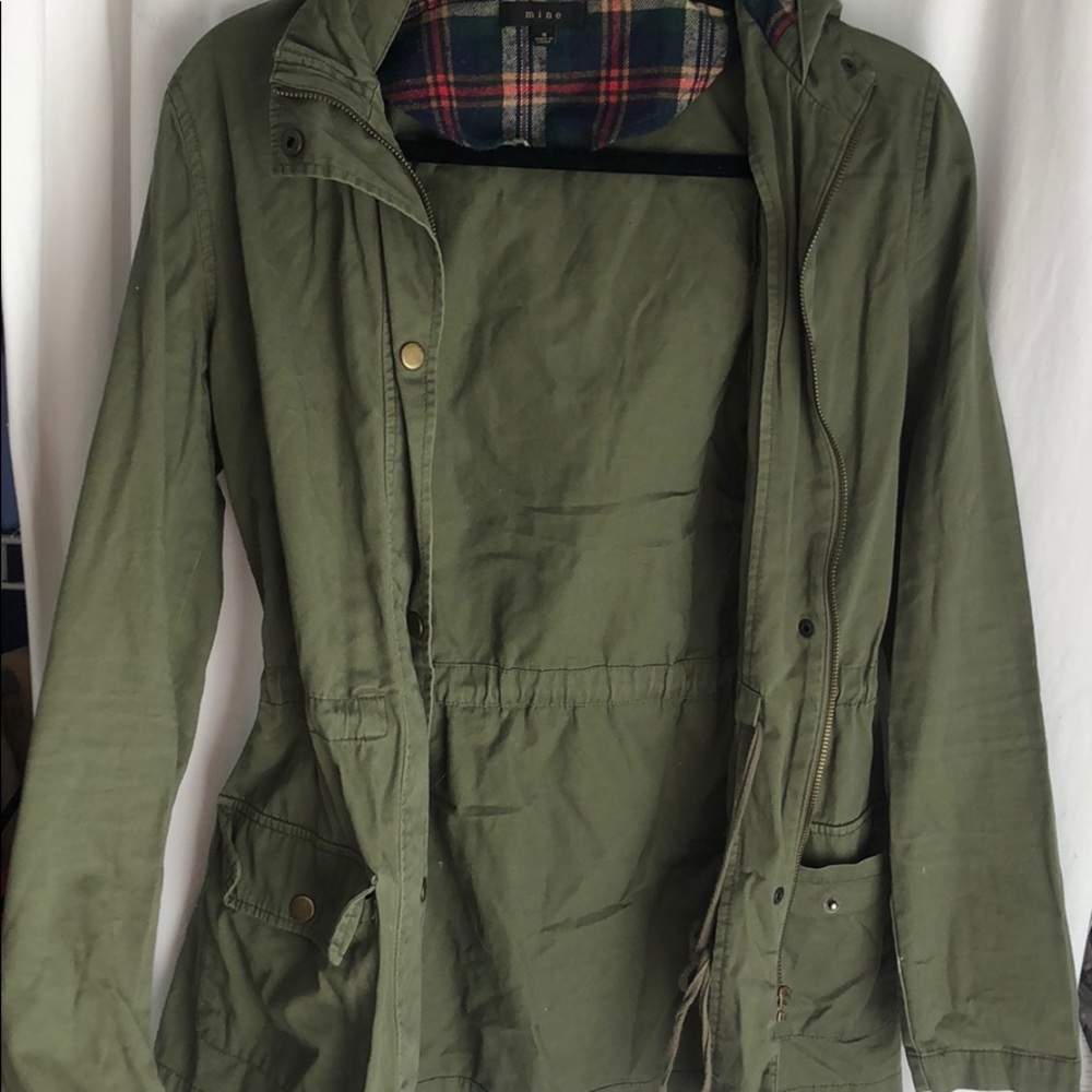 Green and plaid jacket